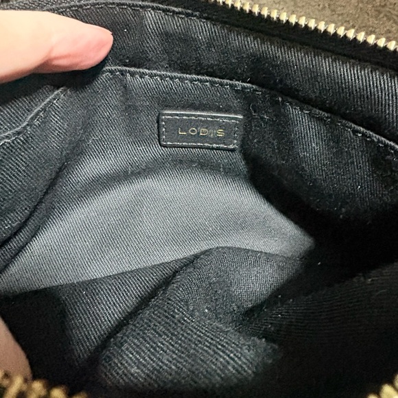 Lodis Black Crossbody Bag with Gold Accents - Picture 8 of 8